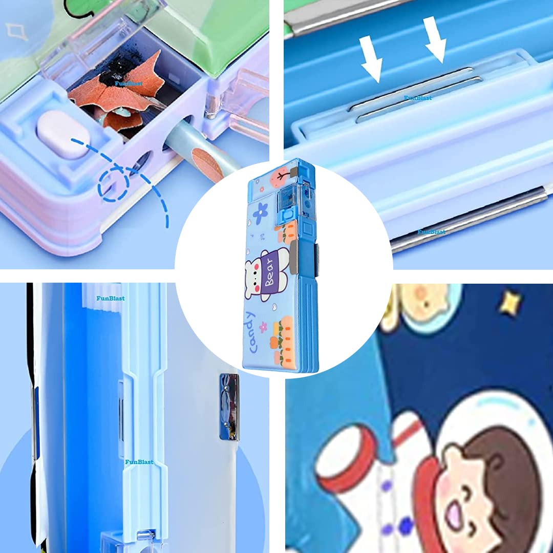 Multifunctional Pencil Box for Kids, Kids Pencil Box for Boys & Girls, Magnetic Pencil Box for Boys, Pop up Pencil Box