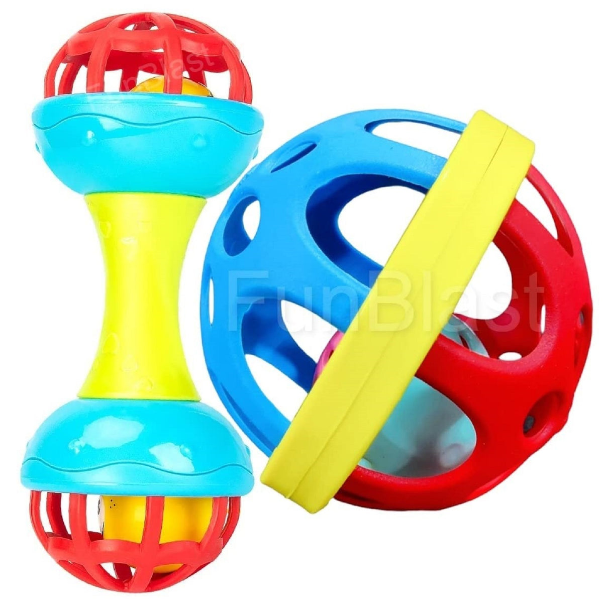 Soft Rattles Toys for Babies - Shaking, Rattle Ball & Dumbbell Rattle Toy for Infants, Toys for New Born Babies and Kids