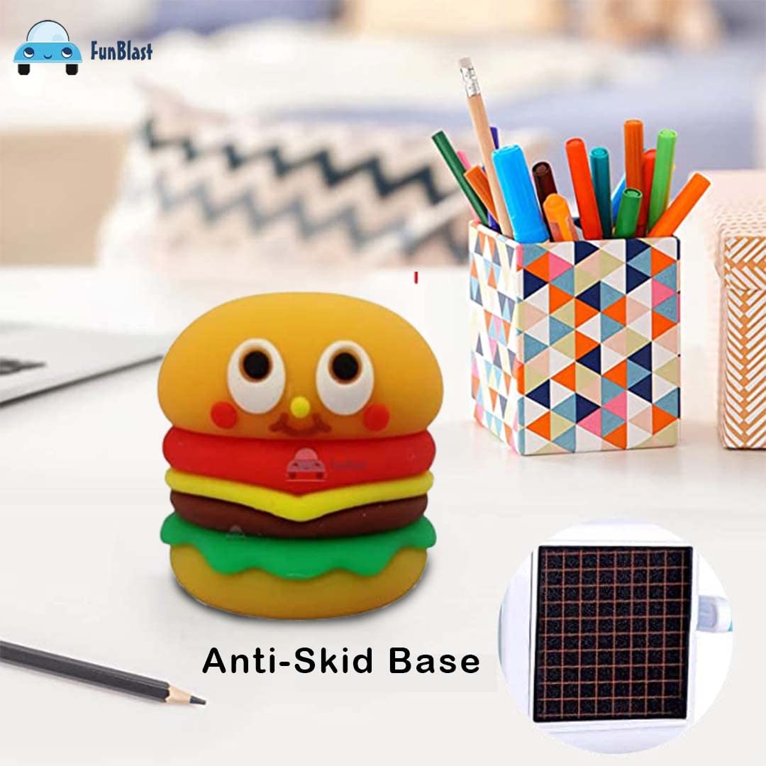 Sharpener for Kids - Sharpener for Pencil Sharpener for Kids Stylish, Stationary Set for Kids, Pencil Sharpener Machine for Kids Stationary Items - Best Return Gifts (Burger+Fries Sharpener)