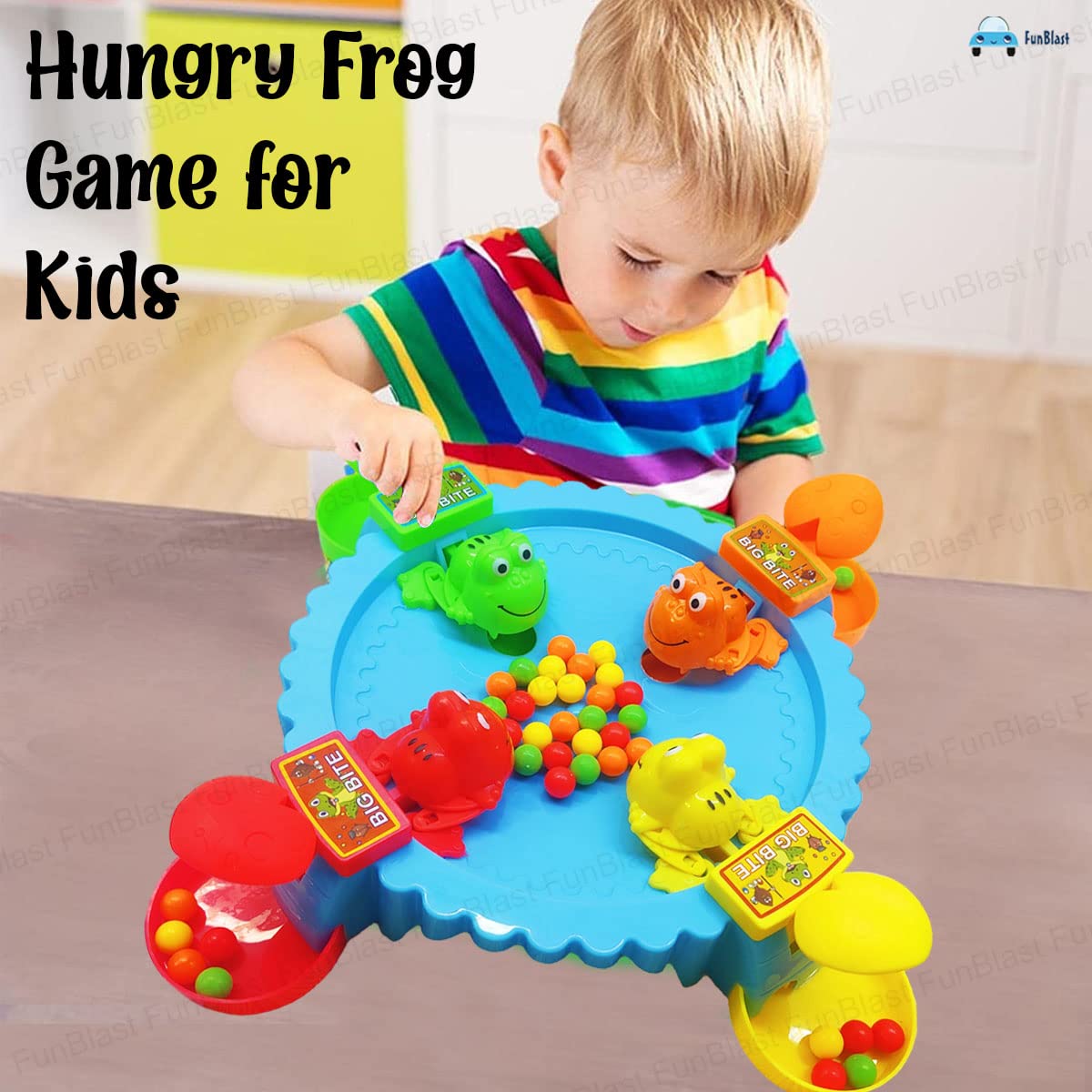 Hungry Frog Game for Kids - Beads Frog Eating Board Game, Table Top Desktop Finger Toy Game for Kids, Hungry Frog Eating Board Game, Family Board Games for Kids (2-4 Player)