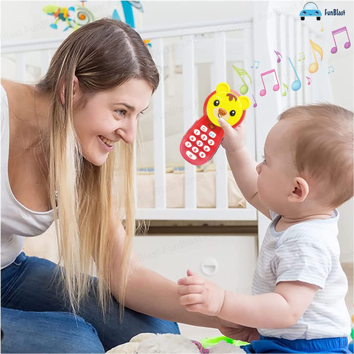 Cartoon Musical Mobile Phone for Kids, Mobile with Light & Sound Toys for Babies | Educational Toys for Kids 3+ Years/Boys/Girls-1 Unit