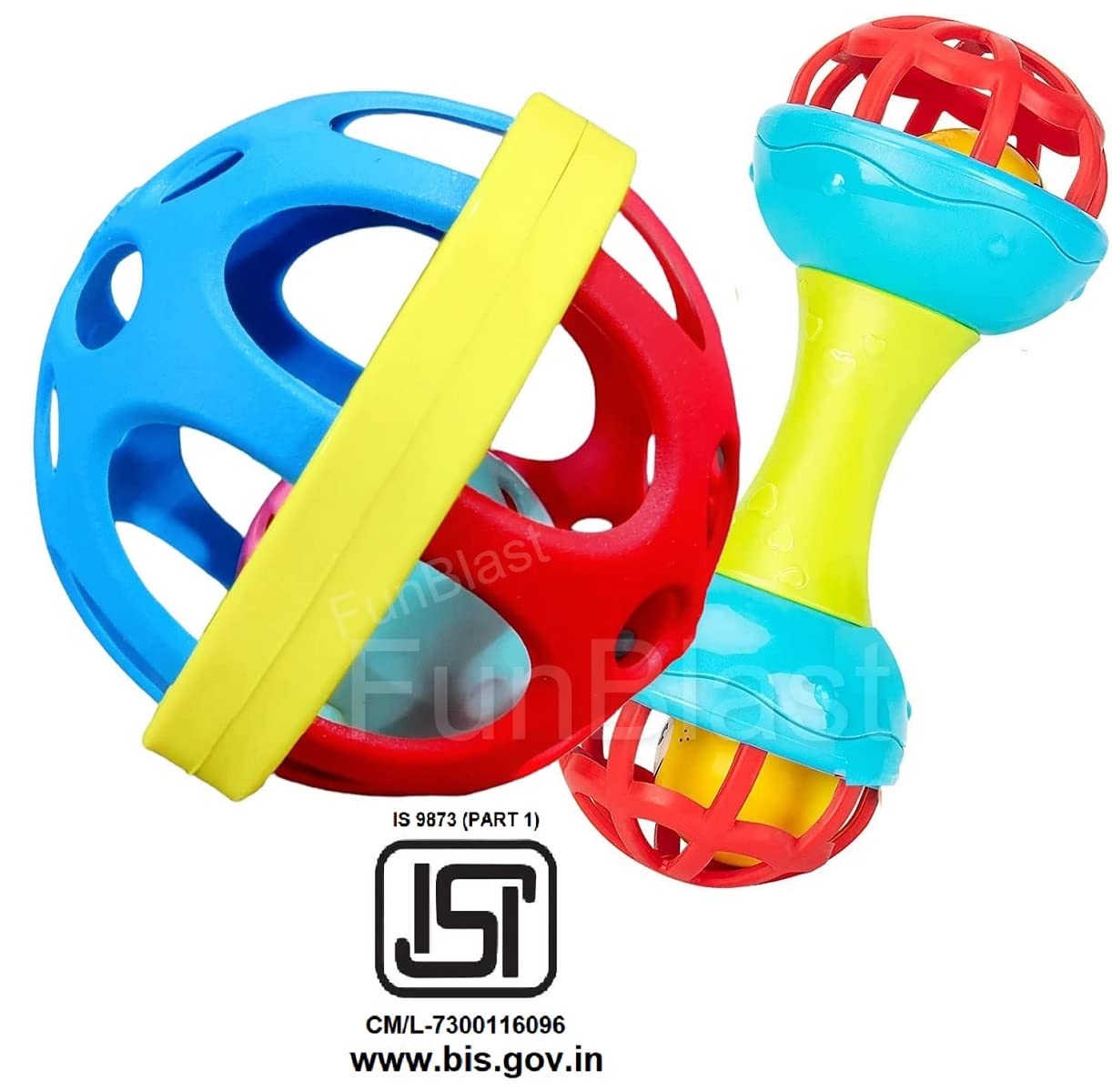 Soft Rattles Toys for Babies - Shaking, Rattle Ball & Dumbbell Rattle Toy for Infants, Toys for New Born Babies and Kids