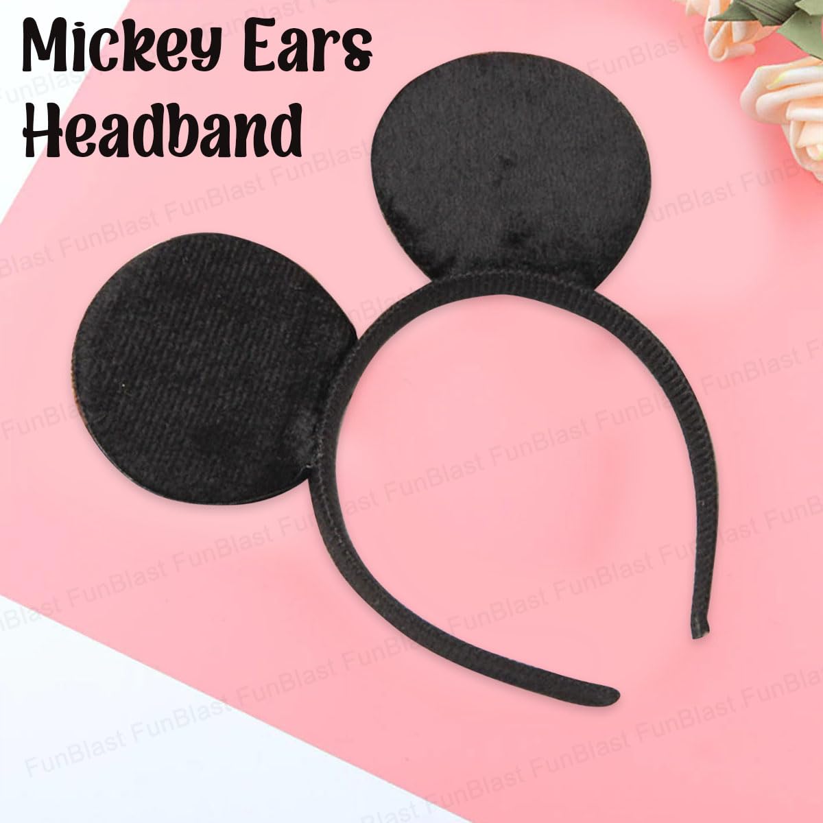 Girl's Mickey/Minnie Ears Headband (Assorted Colour) - Pack of 2