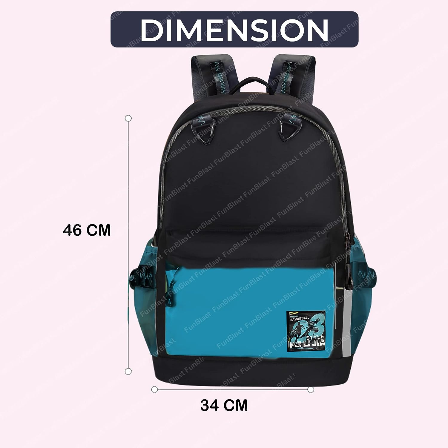 School Bag - School Backpack, College Backpack, Travel Backpack, Office Backpack, Multipurpose Bag for Kids, Casual Bagpack, Picnic Bag for Boys & Girls (46 X 34 X 20 CM)