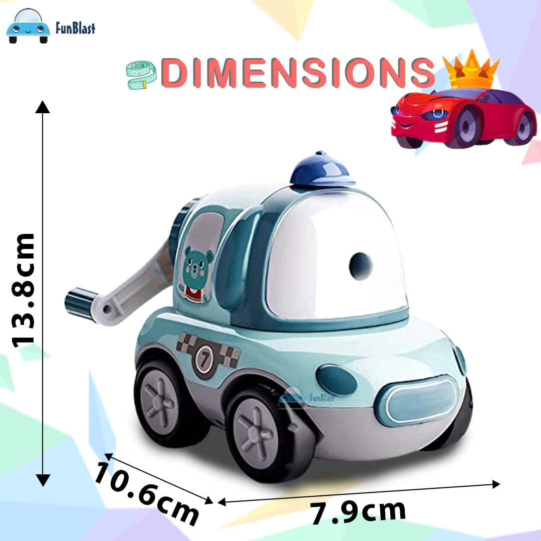 Sharpener for Kids – Toy Car Shaped Pencil Sharpener with Moving Wheels, Table Sharpener Machine