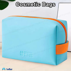 Multipurpose Cosmetic Pouch with Zipper Lock for Girls & Women (Sky Blue)