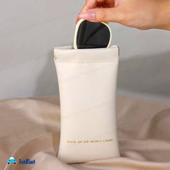 3 Pcs Mini Multipurpose Makeup Pouch for Girls & Women (Cream)