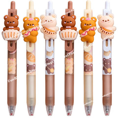 Ball Pens For Writing-Cartoon Design Lightweight Ball Pen With Comfortable Grip For Extra Smooth Writing Pack Of 6)