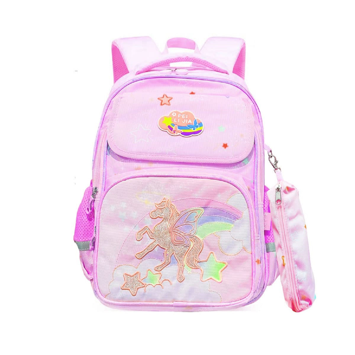 Unicorn Backpack for Children - School Bag for Student, Orthopedic School Bags, Lightweight Large Capacity Bag for Boys Girls Kids, Travel Bag, Picnic Bag (39 X 31 X 20 CM)