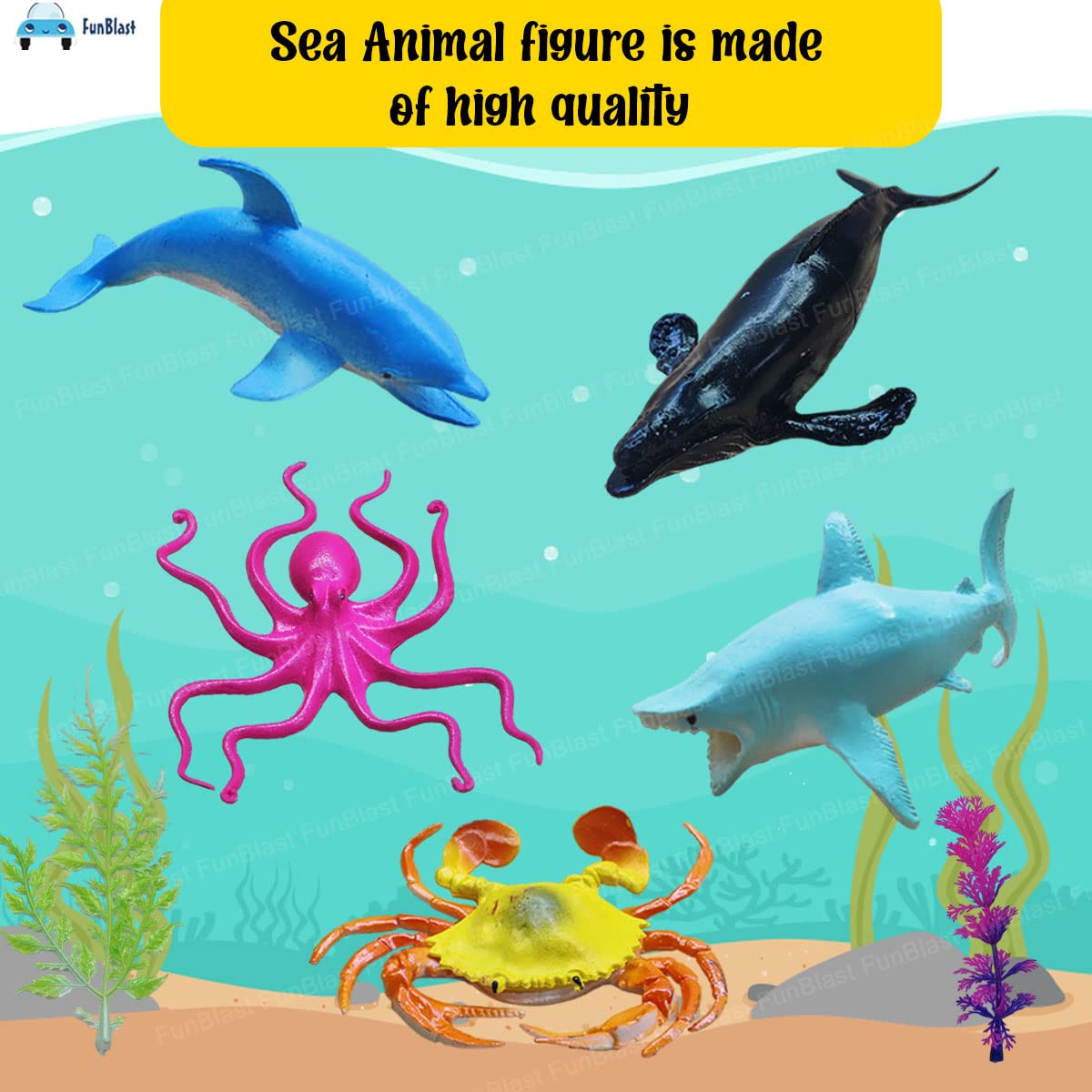 Realistic Sea Animal Toys - 20 Pcs Under Sea World Sea Animal Toys for Kids, Marine Animals Toys, Ocean Creature Toys, Sea Animal Toy Figure for 3+ Years Old Kids