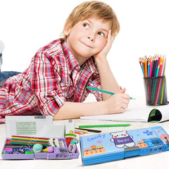 Multifunctional Pencil Box for Kids, Kids Pencil Box for Boys & Girls, Magnetic Pencil Box for Boys, Pop up Pencil Box