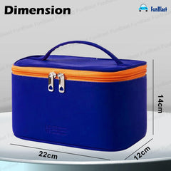 Cosmetic Bags with Handle for Women (Navy Blue)
