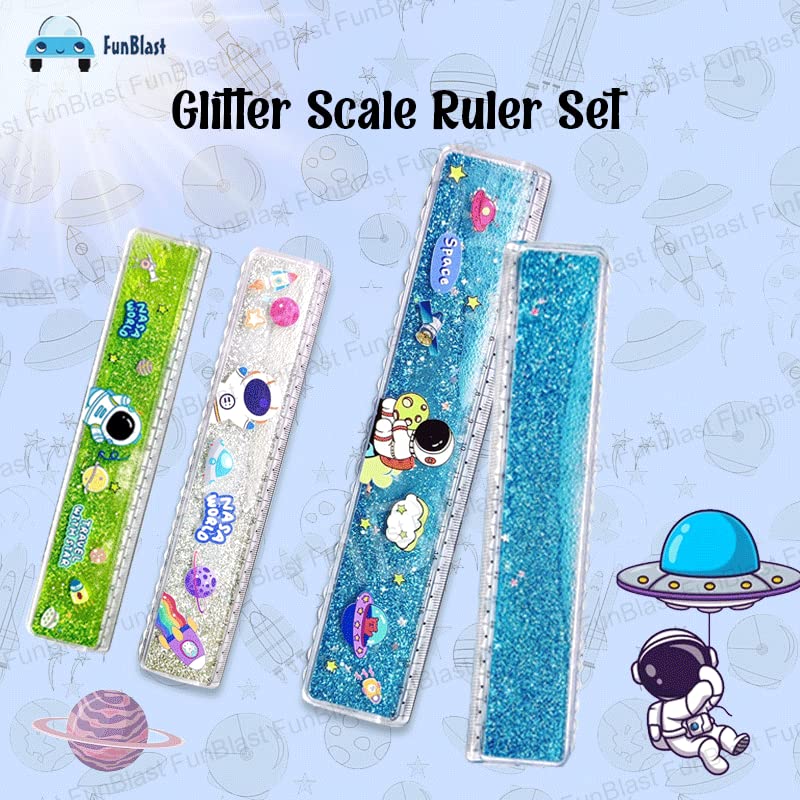 Astronomy Ruler Scale Ruler for Kids, Space Theme Scale for Kids, Glitter Scale Ruler ...