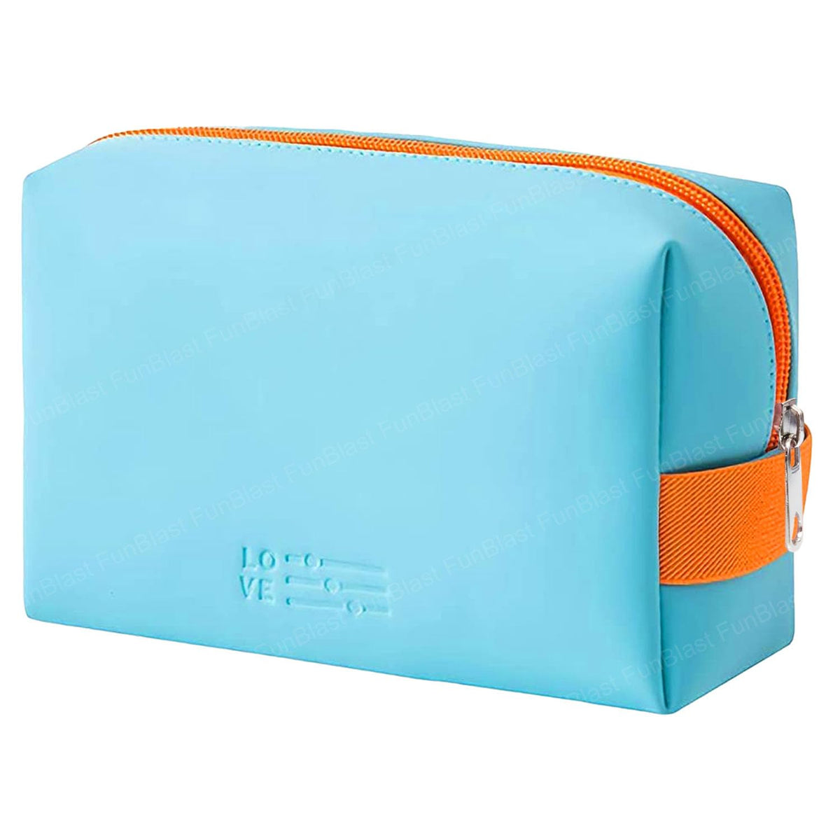 Multipurpose Cosmetic Pouch with Zipper Lock for Girls & Women (Sky Blue)