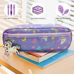 Pencil Pouches for Girls, Unicorn Pouch for Stationary Items - Pencil Pouches for Kids, Pencil Box for Girls, Pencil Case for Girl