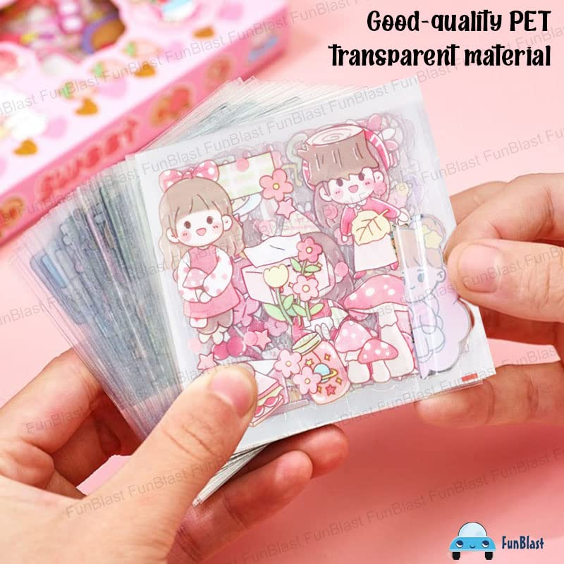Cute Cartoon Theme Kawaii Stickers - 20 PET Sheets Cute Washi Stickers for  Project, Japanese Style Girls