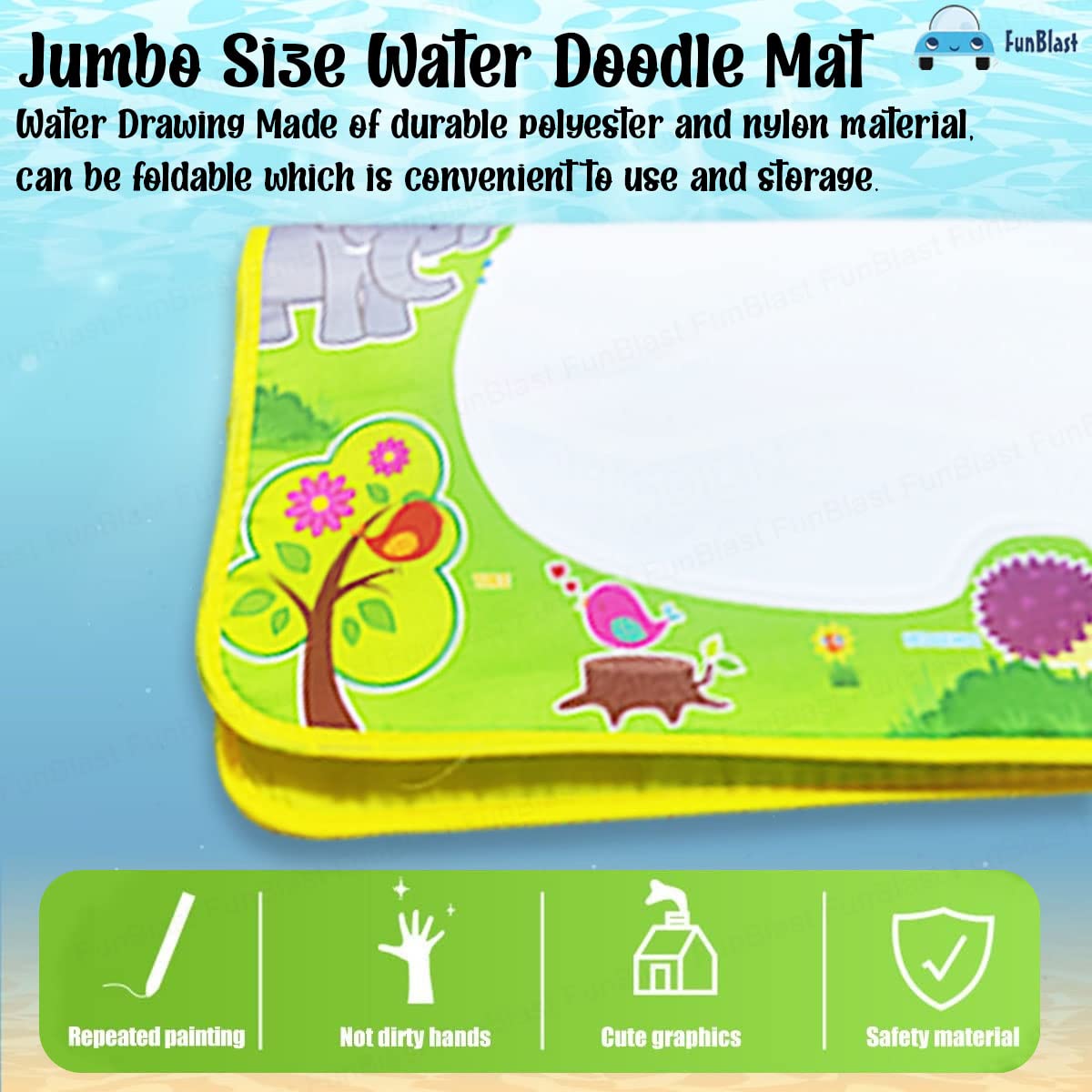 Buy GRAPHENE® Magic Water Quick Dry Book Water Coloring Book Doodle with  Magic Pen Painting Board for Children Education Drawing Pad Magic Water  Book Reusable Drawing Book Online at Low Prices in
