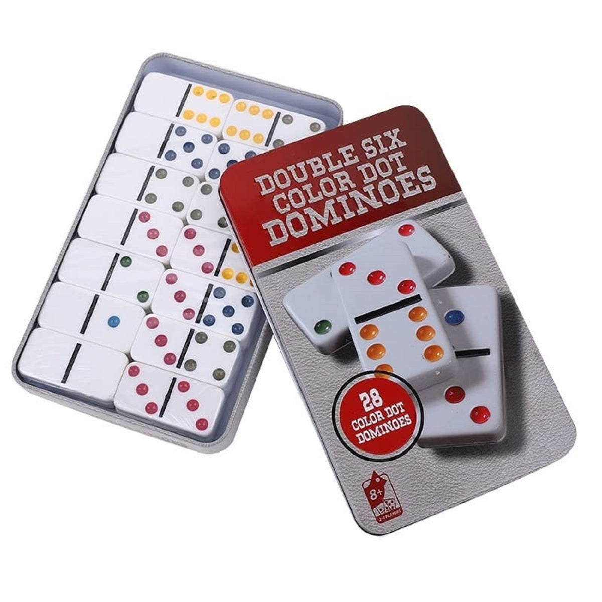 Dominoes Set - 28 Pieces Double Six Ivory Dominoes 28 Piece Set Toy in Zipper Bag Case 6 Dot Dominoes Match & Educational Game Up to 2-4 Players for kids 3 years and up