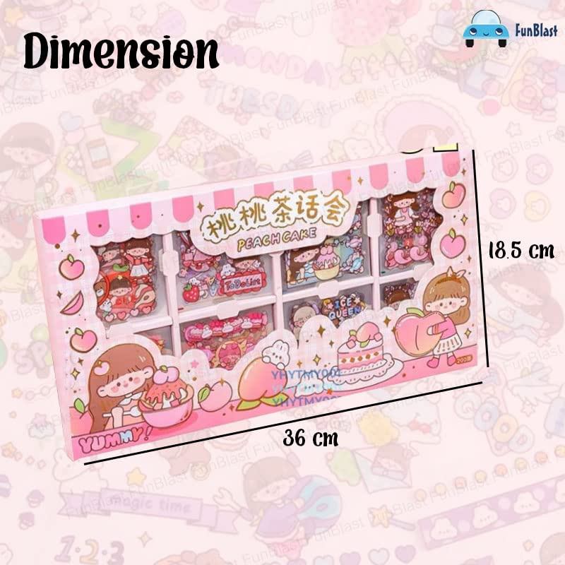 Cute Girl Theme Kawaii Stickers - 200 Sheets Cute Washi Stickers, Japanese Style Girls Sticker Set, Stationery Item, Journals, Scrapbooking, DIY Arts and Crafts