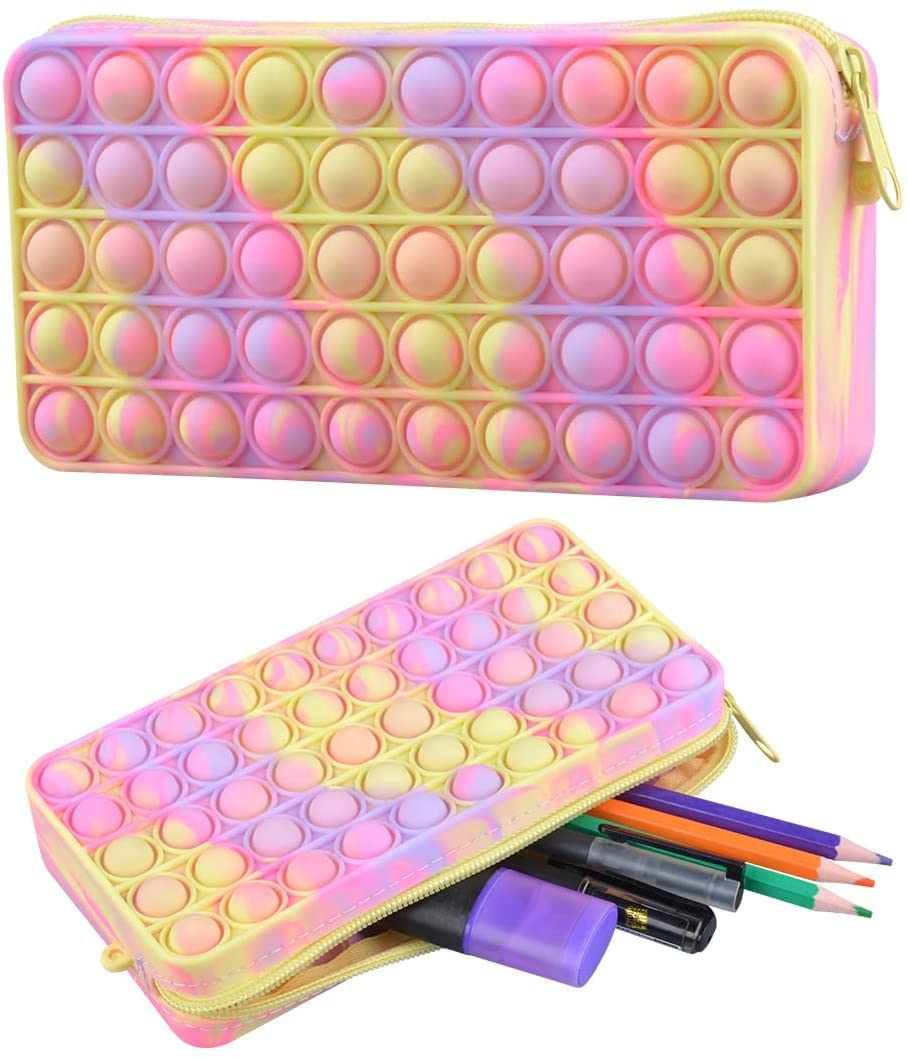 Pop it Pouches for Girls, Pencil Case Pop it Toy, Pop it Stationery Kit - Pop Bubble Stationery Storage Bag (Pack of 1)