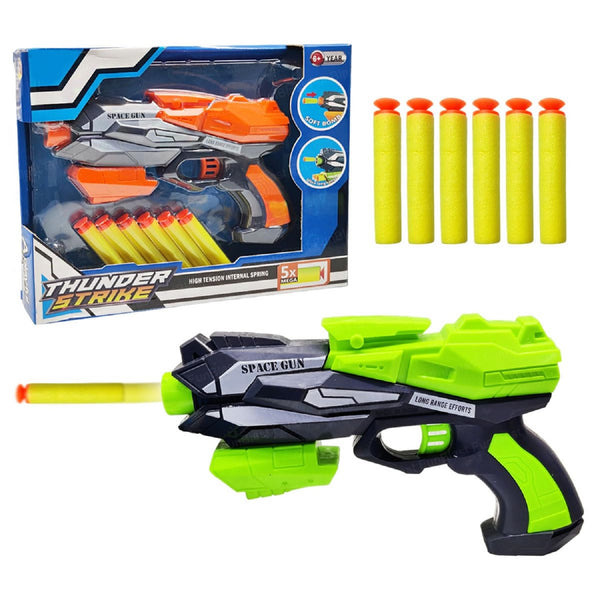 System７／STI strike gun（HW） Thunder Strike Gun Toy - High Speed Manual Soft Bullet Gun with 6