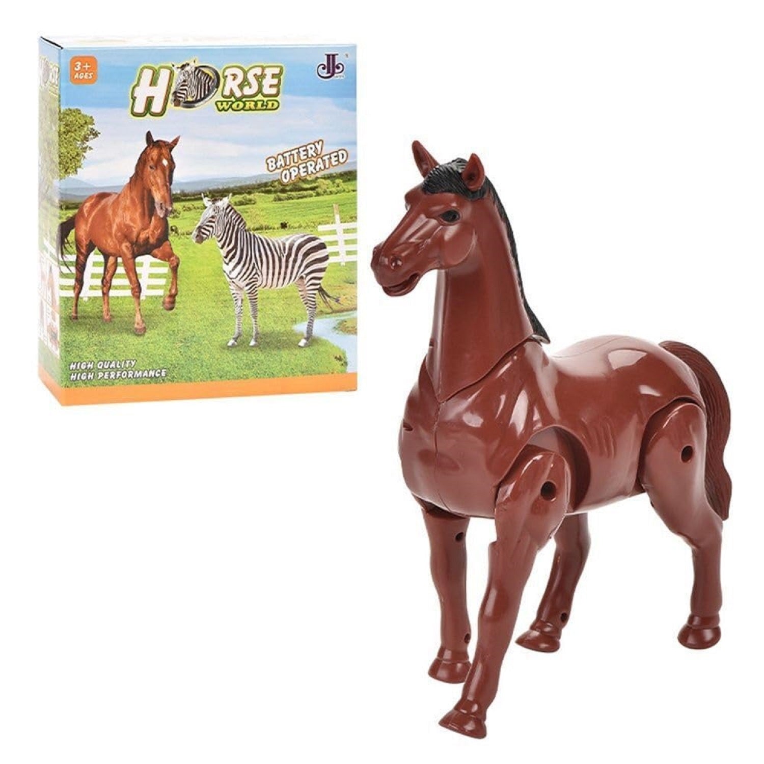 Walking Horse Toy - Animal Figure Toy with Walking and Realistic Sound, Horse Toy Battery Operated for 3+ Years Old Kids Boys, Girls