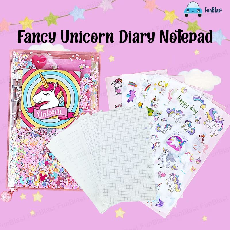 13 in DIY Unicorn Diary for girls, Unicorn Notebook for girls