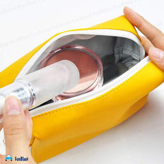 Multipurpose Cosmetic Pouch with Zipper Lock for Girls & Women (Yellow)