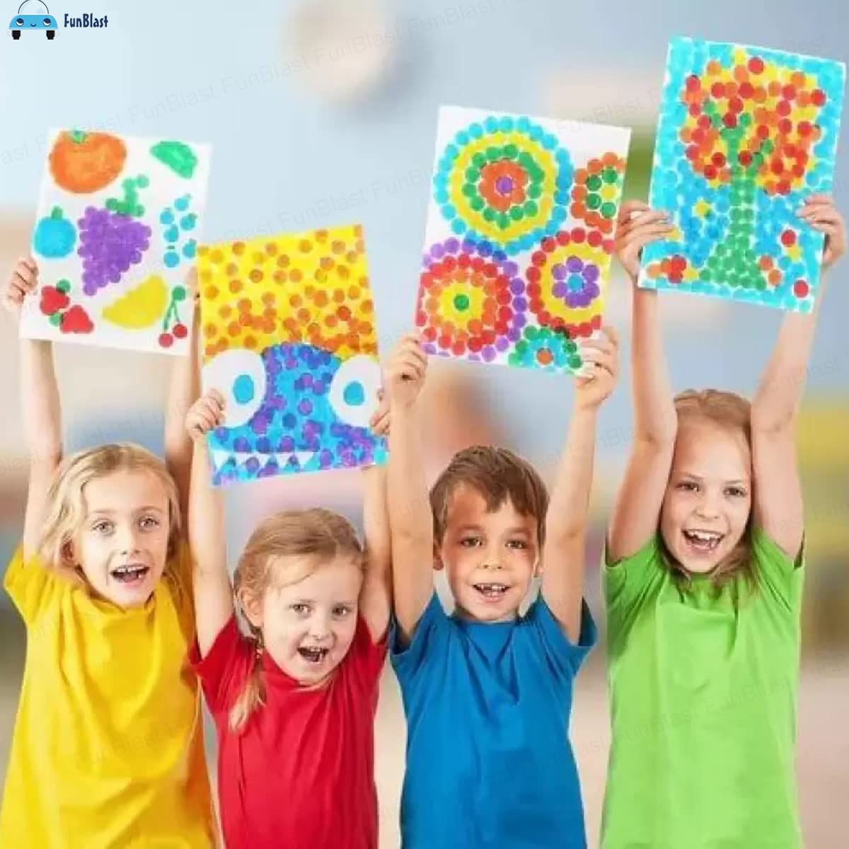 Super Dots Markers for Kids – 8 Pcs Washable Dot Markers for Artist, Professional, Beginners, Washable Marker Bottle Pens for Kids