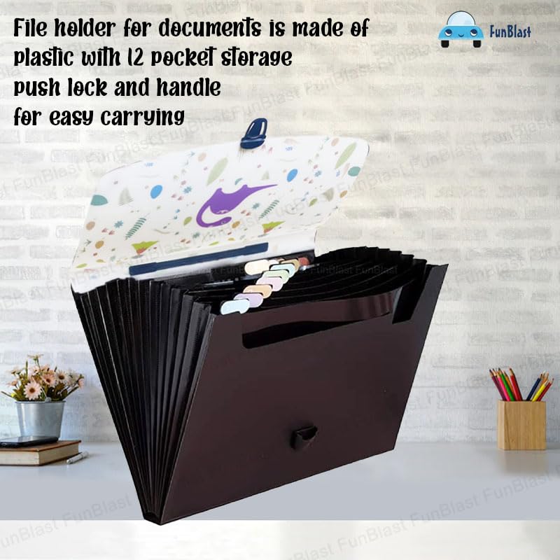 File Folder with Handle and Push Lock