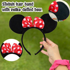 Girl's Mickey/Minnie Ears Headband (Assorted Colour) - Pack of 2