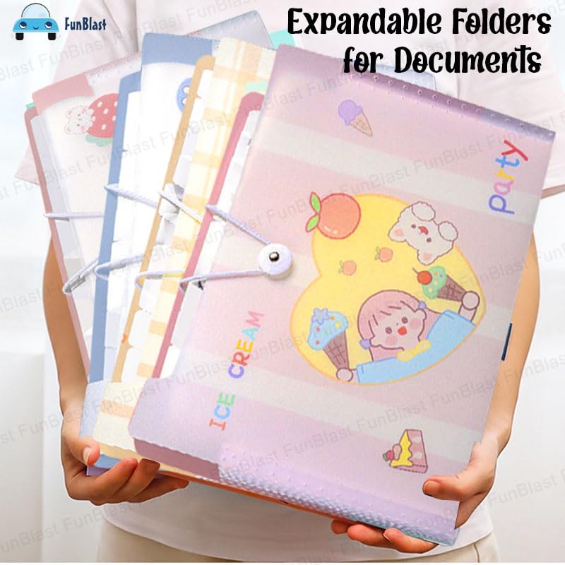 Document Folder A4 Expandable File Organizer With Elastic Band And Locking Button  Organizer Folder For Home