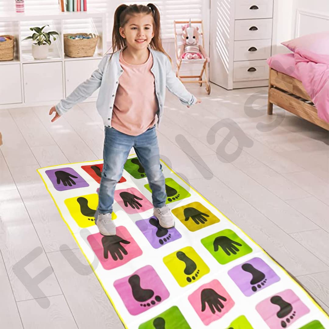 Kids Hopscotch Jumbo Play Mat Game for Kids and Adults Family Game, Kith-Kith, Stapu, Langi, Chalk Game - Large (40" x 108")