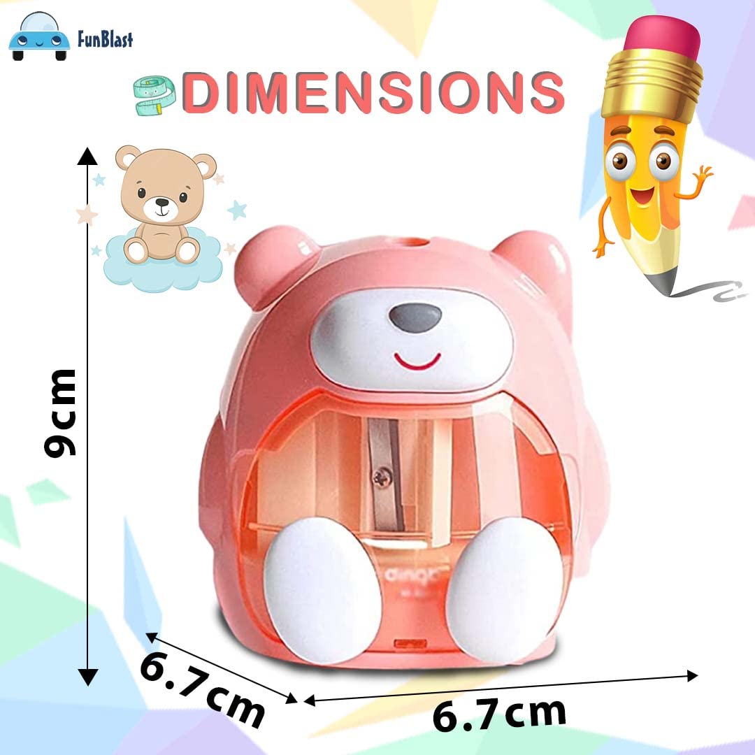 Fun Sharpener Electric Pencil Sharpener – Battery Operated Pencil Sharpener for Kids ...
