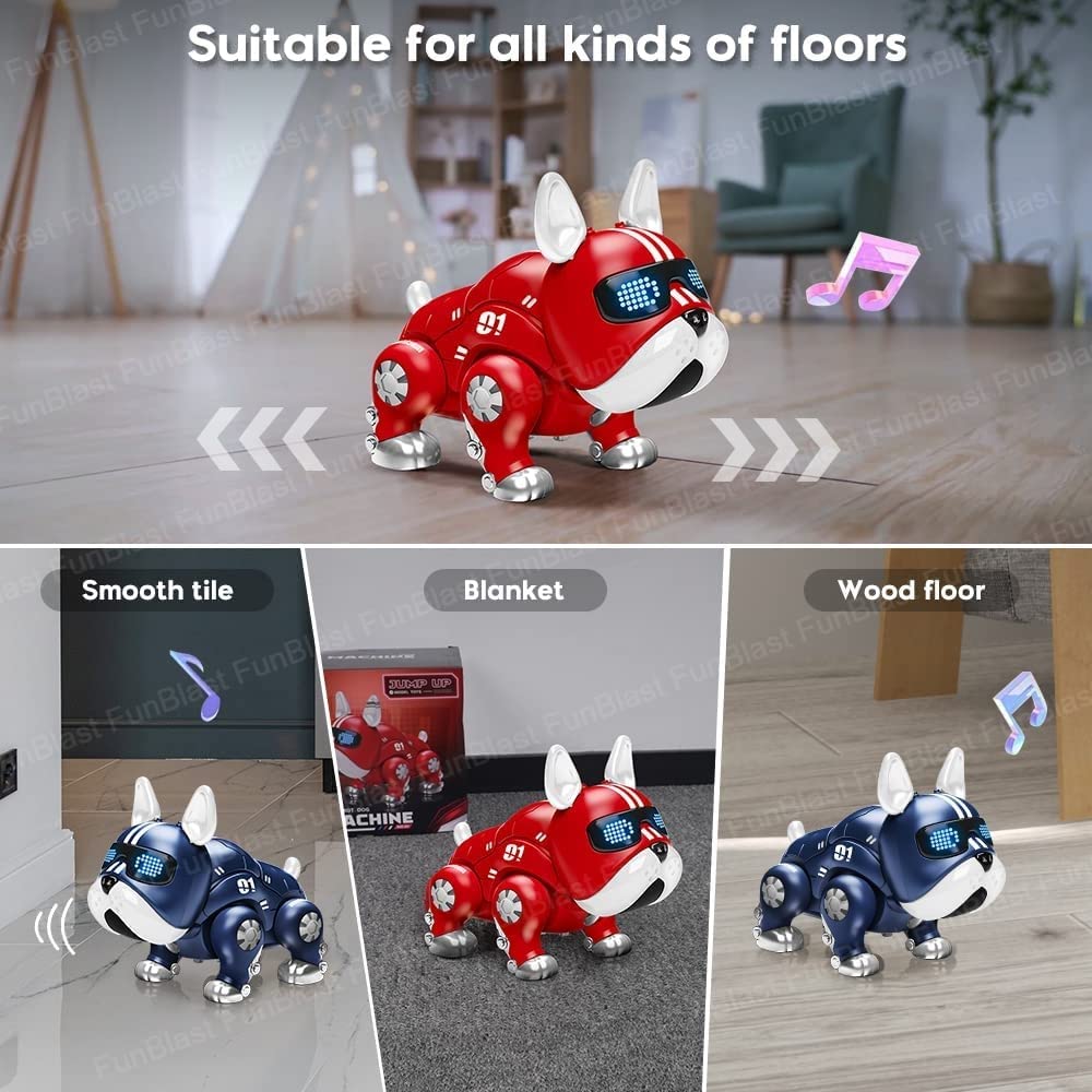 Robot Dog Toy – Robot Dog Toy Action Figure, Musical Dog Robot Toy with Colorful Flashing Lights and Music for Kids Boys Girls, Mechanical Dog Toys