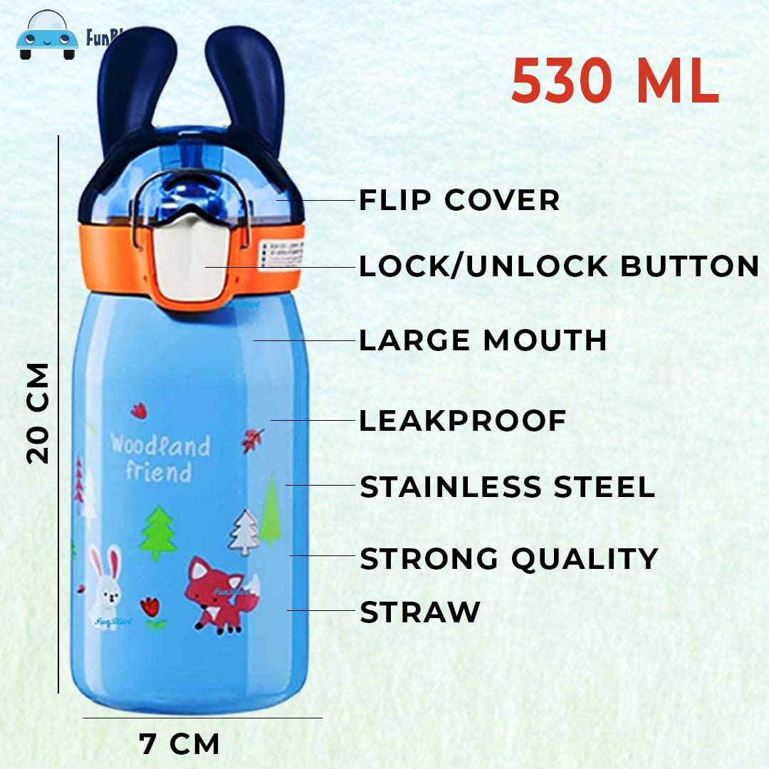 Insulated Stainless Steel Water Bottle for Kids – 530 ML