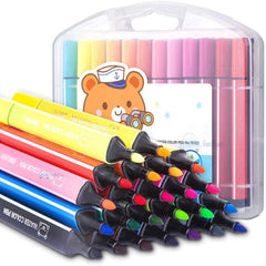 Washable Watercolor Pens Set - Colouring Kit Art Markers Colour Sketch Pens Set Kids Artists – 24 Watercolor Pen Set