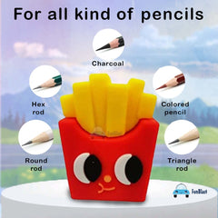 Sharpener for Kids - Sharpener for Pencil Sharpener for Kids Stylish, Stationary Set for Kids, Pencil Sharpener Machine for Kids Stationary Items - Best Return Gifts (Burger+Fries Sharpener)