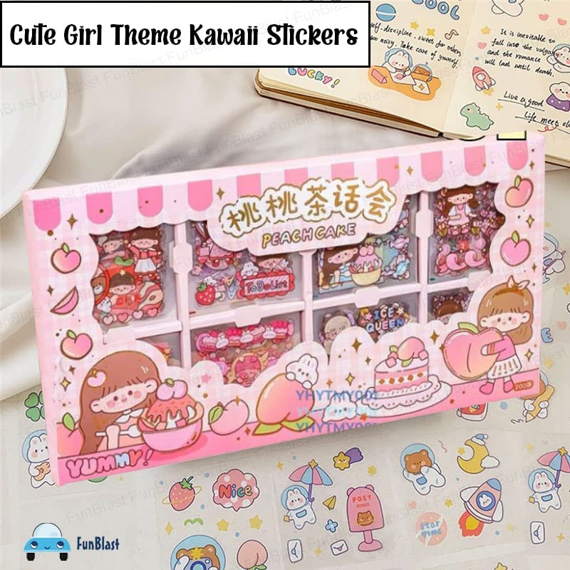 Cute Cartoon Theme Kawaii Stickers - 20 PET Sheets Cute Washi