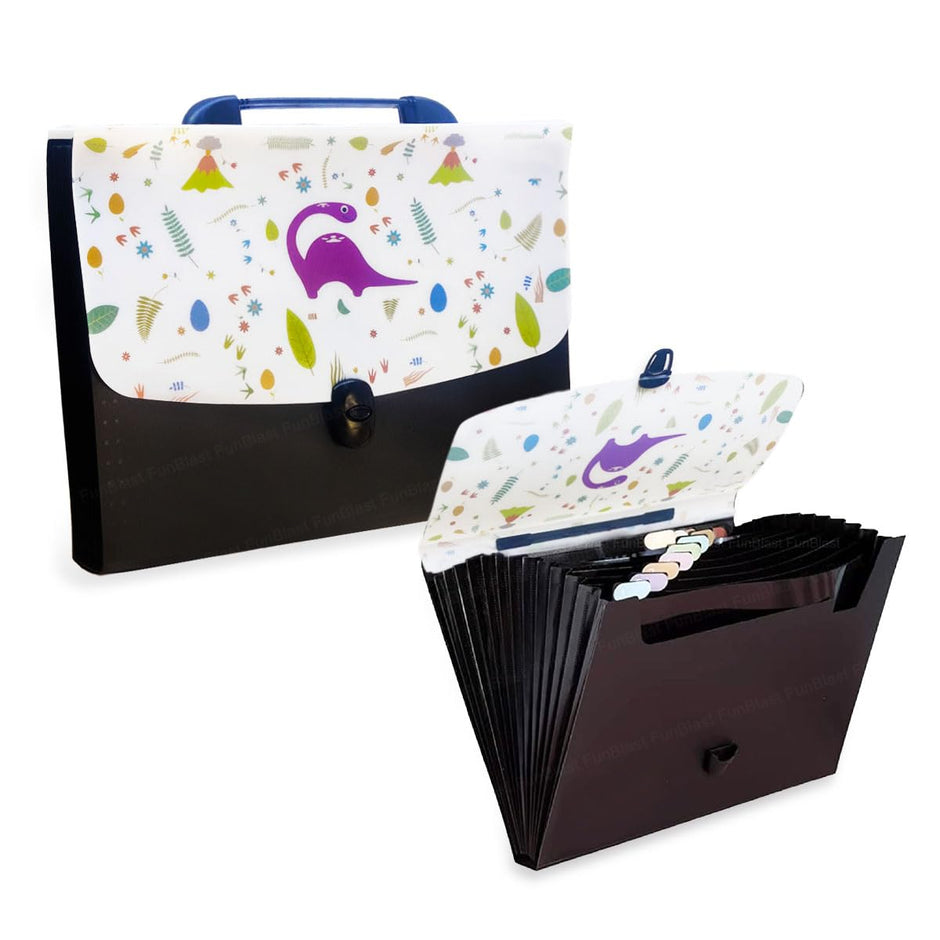 Portfolio File Folder A3 Size with Zip Lock – 12 Pockets File Folder ...