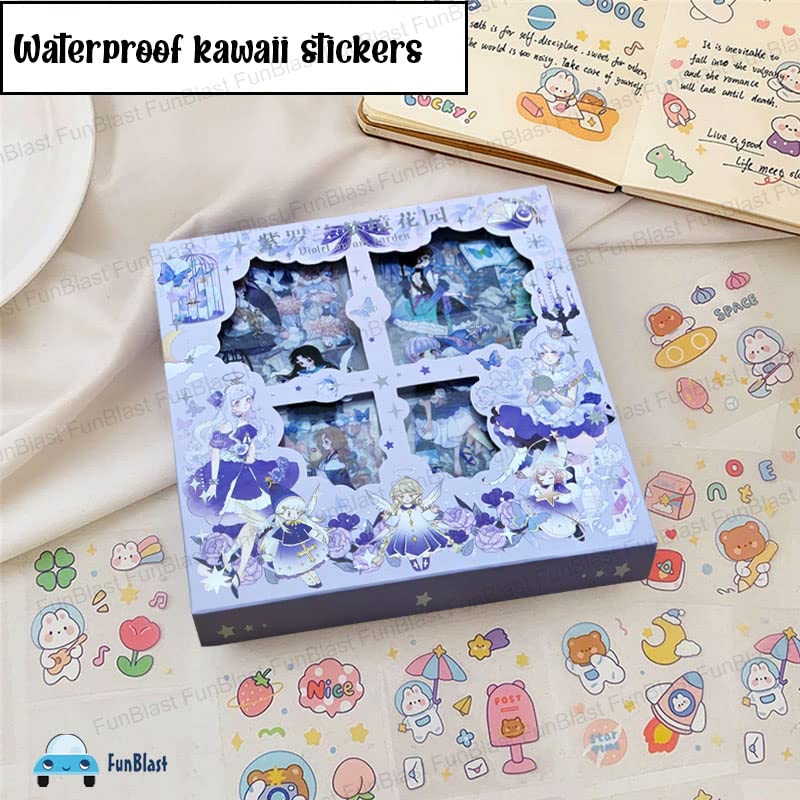 Pvc Princess Theme Kawaii Stickers -100 Sheets Cute Washi Stickers For Project, Japanese Style Girls Sticker Set, Stationery Item For Kids, Journals, Scrapbooking, Diy Arts And Crafts