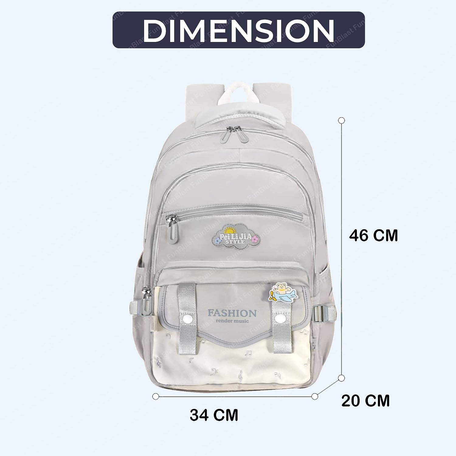 School, Office, Casual Multipurpose Backpack - School and College Bags for students, Large Capacity Bag for Boys Girls Kids, Travel Bag, Picnic Bag