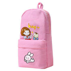 Large Capacity Hangable Pencil Pouch for Kids (Pink)