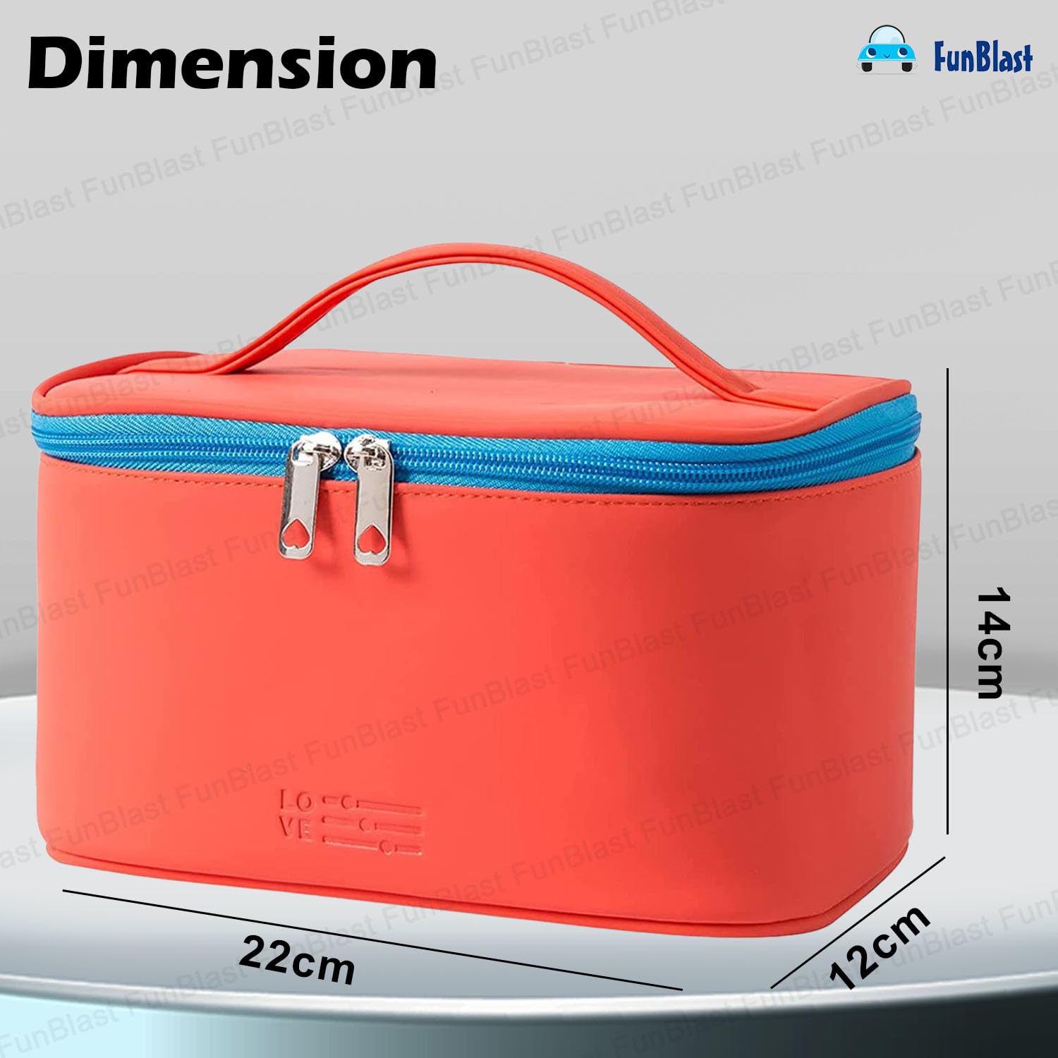 Toiletry Bag with Handle for Women (Red)