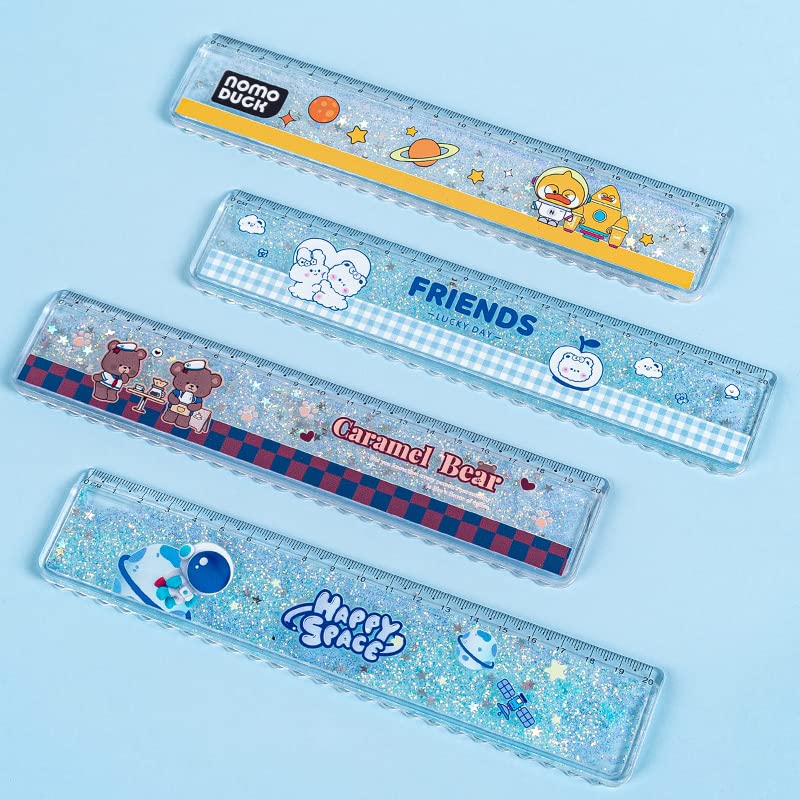 Scale Ruler for Kids, Space Theme Scale for Kids, Glitter Scale Ruler Set  for Students, Stationary Gifts for Kids, Return Gifts, Stationary Items for