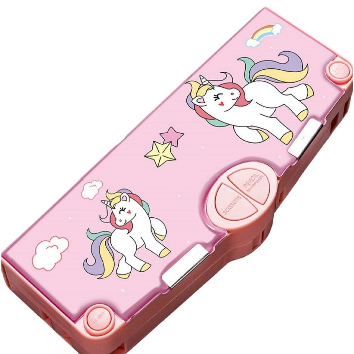 Multifunctional Pencil Box for Kids, Unicorn Pencil Box, Magnetic Pencil Box for Girls, Pop up Pencil Box