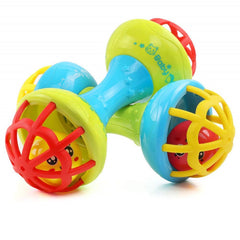 Soft Rattles Teether Toys for Babies Toy Dumbbell Rattle Toy for Infants, New Born Toy – (Pack of 1)