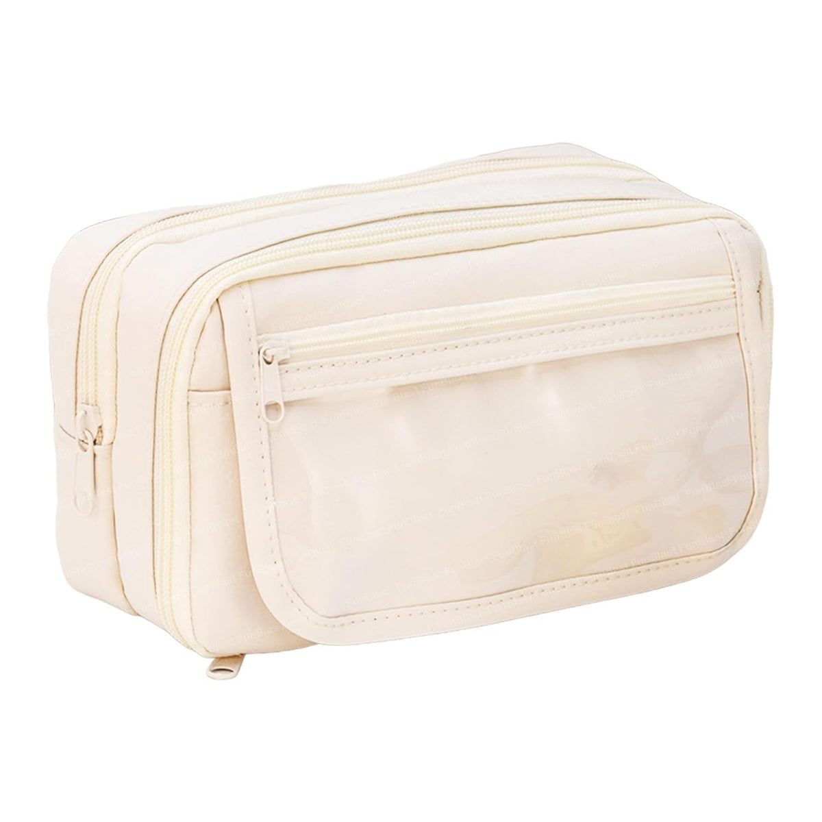 Multipurpose Zipper Stationary Organizer for Kids & Adults (OffWhite)