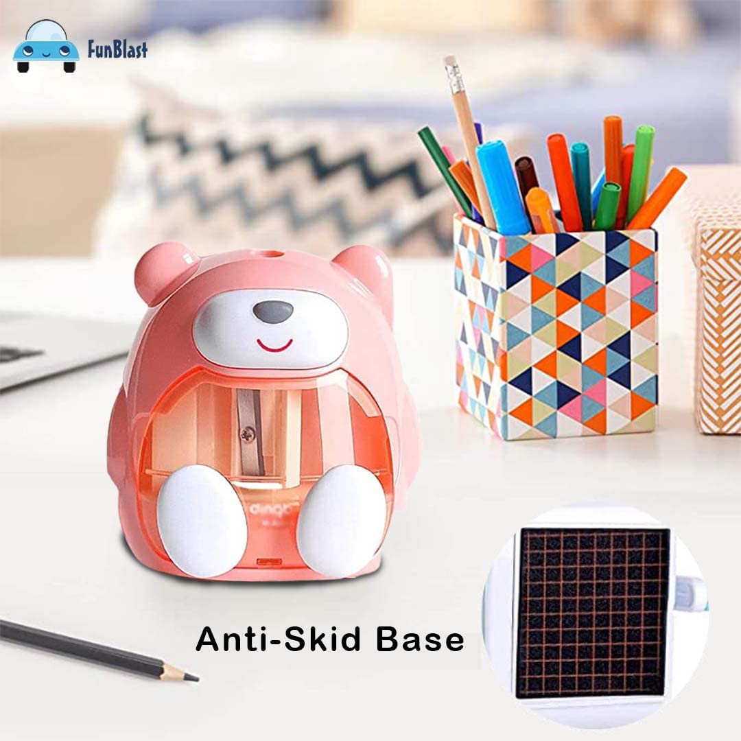 Fun Sharpener Electric Pencil Sharpener – Battery Operated Pencil Sharpener for Kids ...