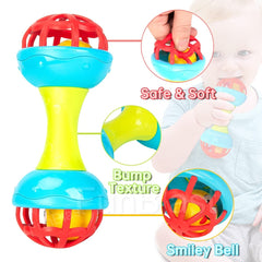 Soft Rattles Toys for Babies - Shaking, Rattle Ball & Dumbbell Rattle Toy for Infants, Toys for New Born Babies and Kids